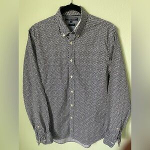 Men's Vineyard Vine Ling sleeve Black and White Shirt, size S, New York fit